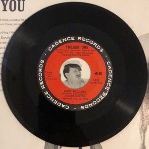 Andy Williams Twilight Time/So Rare Vinyl 45 Record '62